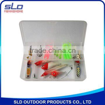 fishing tackle assortment for trout spin lure bait with accessories in plastic box