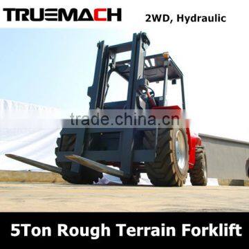 5ton off road rough terrain forklift with perkins engine