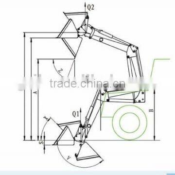 New Design Hydraulic Operating Good Quality Tractor Use Back Hoe Digger Excavator With Swing 180 Degree photo-6