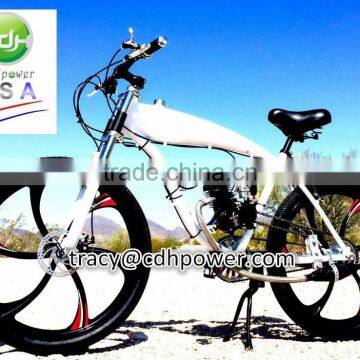 New motorized bicycle with gas frame and can install engine kits
