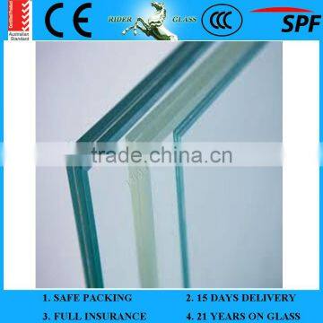 6.38-42.3mm AS/NZS2208:1996 10mm Thick Toughened Laminated Glass photo-2