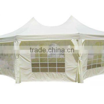 5x6.8m steel structure white double top pagoda tent