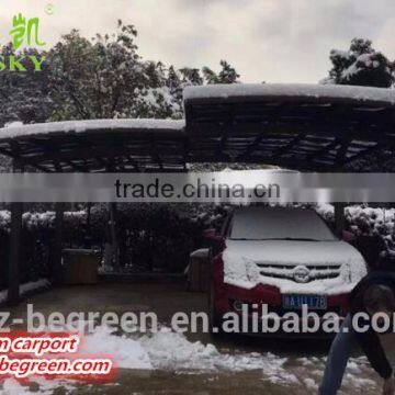 Wrought Iron Metal Gazebo Outdoor Waterproof Car Packing Cover Garage Carport Canopy With Polycarbonate Roofing Sheet photo-3