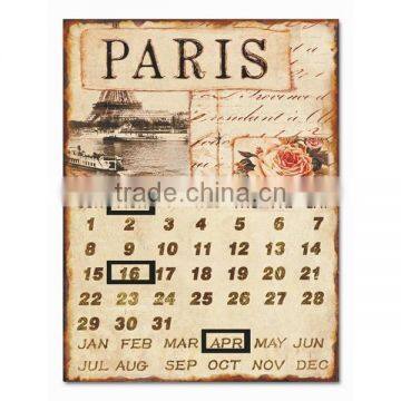 Paris Design Metal Wall Plaue Decorative Metal Palque