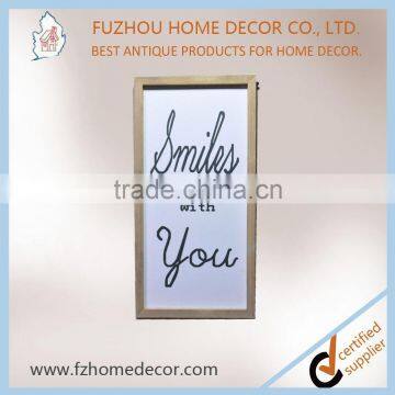 solid wood picture frame with paper printing for home decoration or gift