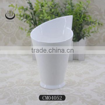 Mugs Drinkware Type and FDA,CIQ,CE / EU,SGS Certification fries cup,ceramic white porcelain french fries holder