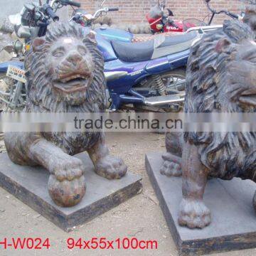 Hand Carved Lion Statue Sculpture for Sale photo-4