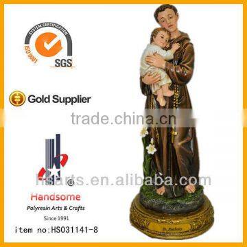 12 Inch Antony With Baby Polyresin Religious Statues Wholesale