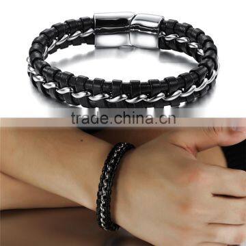 Mens Leather Bracelet Fashion Bracelets 2017 Real Cow Leather Bracelet photo-6