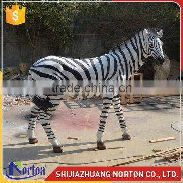 China cheap life size fiberglass zebra statues for sale NTRS664S