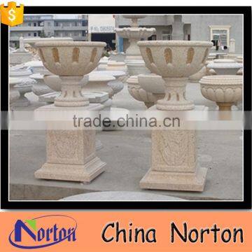 natural marble headstone flower pot for outdoor NTMF- FP202X