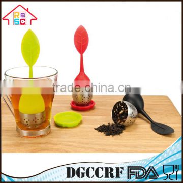 Silicone Tea Infuser Stainless Steel Tea Filter Infuser With Drip Tray