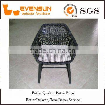 PE Wicker Chair Garden With Aluminum Frame