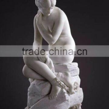 High Quality Chinese Stone Carving Sexy Marble Girl Statue photo-4
