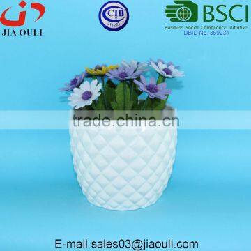 Hot sale Dolomite material Ceramic Pineapple shaped planter flower pot