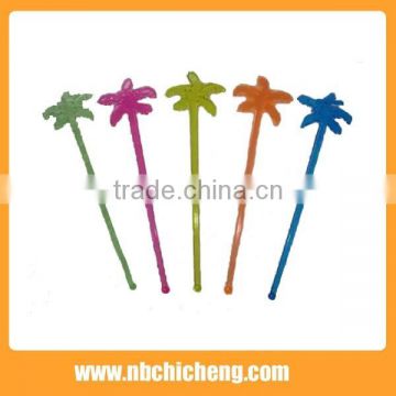 8 pcs Plastic Colorful Swizzle Sticks