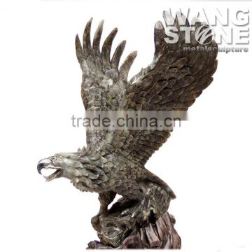 Eagle Spread Wings Animal Stone Carving Sculpture Art