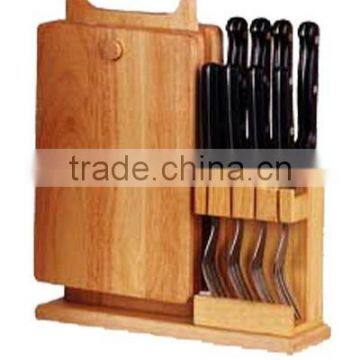 Rubber Wood 1 Stand With 4 Cutting Boards photo-5