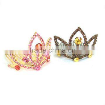 Beautiful Rhinestone Pink Crystal Wedding Colorful Tiara Halo H172-001