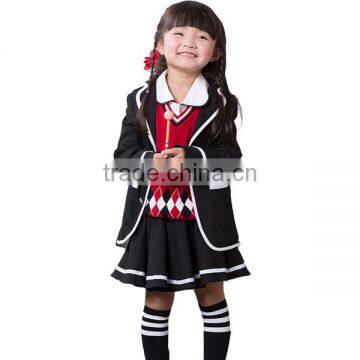 Cotton Plaid Kindergarten School Kids Uniform Design photo-2