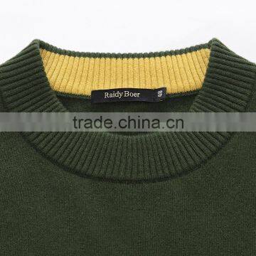 Latest Design Men Cashmere /wool Knit Crew Neck Pullover Sweater photo-3