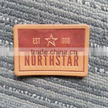 2016 china fashion custom leather patch label for clothes