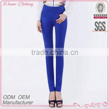 Hot sale fashion design best price high quality long office wear trousers compression pants for ladies