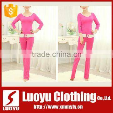Modal Sports Tshirt and Pant Yoga Wear Suit with Bra