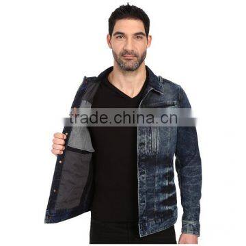 High Quality Men Jean Jacket Wholesale Slim for Sale Custom Your Own Design photo-5