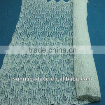 white crochet lace fabric for designing clothing