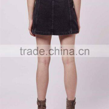 New Arrival Latest Design Button Through Skirts A Line Dark Blue Skirts Special Brand Skirts photo-4