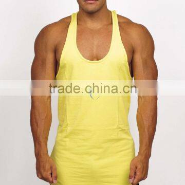 Bulk Wholesale 96% Cotton 4% Elastane Mens Longline Tank Top Slim Fit Gym Stringer Tank Top Vest Racerback Fitness Tank Top