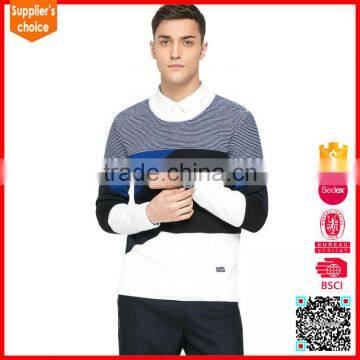 New long sleeves 100 pure wool sweater mens classic men wool sweater