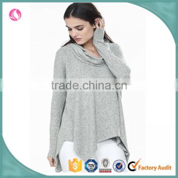 New women 2016 fashion blank lightweight jersey tunic sweatshirt manufacturer