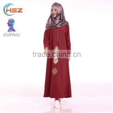 Zakiyyah 601 New designer abaya flower trendy printed online shopping arabic abaya with Zipper Front pakistan