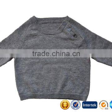 Shoulder Buttons Spring&Autumn Long Sleeve Kids Wool Cashmere Sweater photo-4
