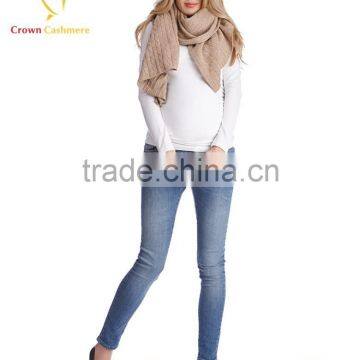 Winter Fashion Women Cashmere Knitted Cable Poncho photo-4