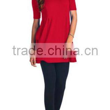 Fashion Womens Clothes Short Sleeve Swing Dress Tunic Tops for Women 2016 photo-4