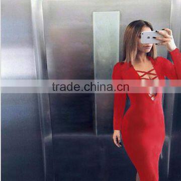New Design Women Sexy Bandage Bodycon Pencil Evening Party Club Dress photo-2