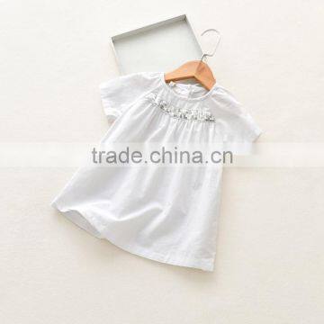 S33577W Summer Casual Baby Children Girls Cotton Short Sleeve Blouse photo-4