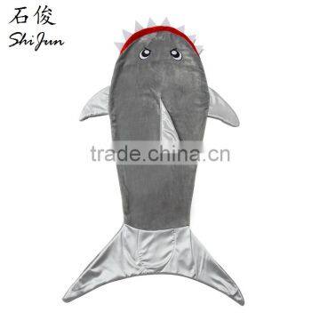 ShiJ Tails Shark Blanket for Kids, Gray