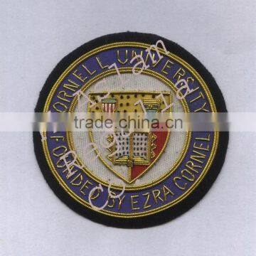 Cornell Hand Embroidery Badge,Bullion Wire Blazer Badges