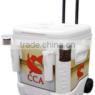 USA Made Igloo Ice Cube 60 Quart Marine Ultra Roller Cooler - 60 Quarts (90 Can Capacity), Features Wheels and Telescopic Handle photo-2