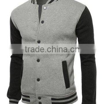 cheap Custom Men's Cotton Hoodie Baseball Varsity Jacket in different colors