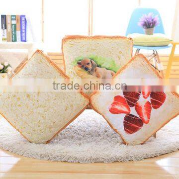 Cushion Pillow Soft Cat Bed Toast Butter Egg Funny Sponge Cushion photo-5