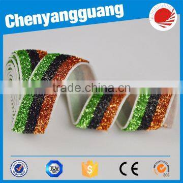Best Price Glitter Velvet Back Plain Hair Tie Nylon Wholesale Fold Over Elastic photo-2