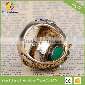 New Antique Rings For Women Fashion Accessories Antique Gold Green Stone Crystal Fine Finger Ring Female Jewelry photo-4