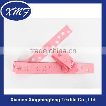 cut logo pink polyester webbing gross grain webbing