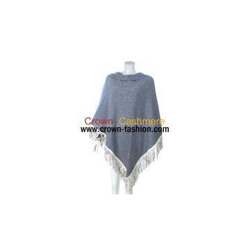 women knitted pure cashmere shawl