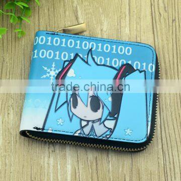 Hatsune Miku Zipper Folding Purse Anime Wallet For Adult